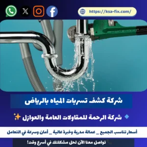 شركة كشف تسربات المياه بالرياض
